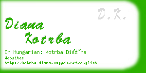 diana kotrba business card